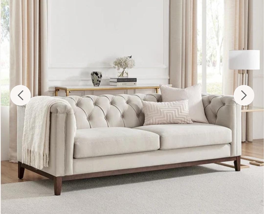 Soft Grace – Cream White Sofa - Rafay's Interior