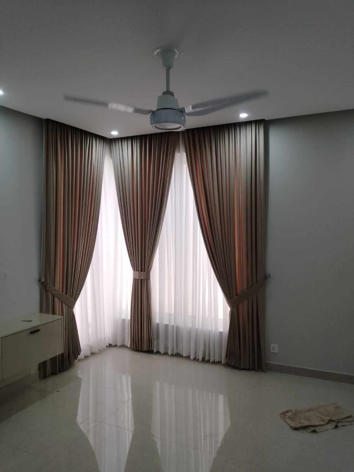Mocha Ivory Harmony Curtains - Rafay's Interior