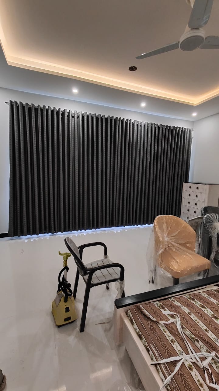 Luxe Black Bedroom Curtains - Rafay's Interior