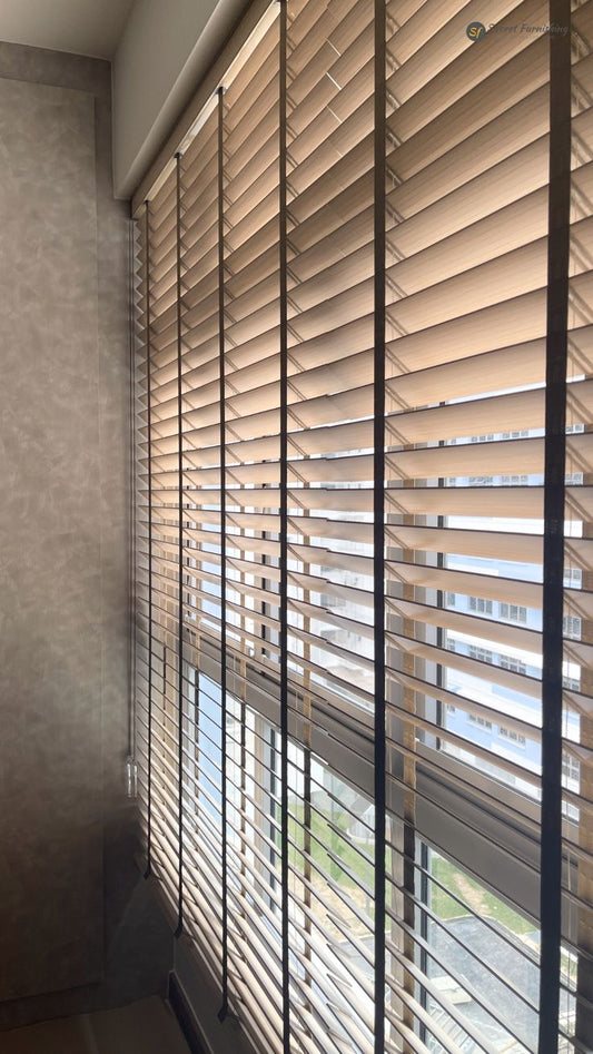 Elegant Thin White Blinds - Rafay's Interior