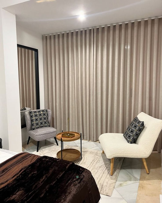 Warm Elegance – Light Brown Curtains - Rafay's Interior