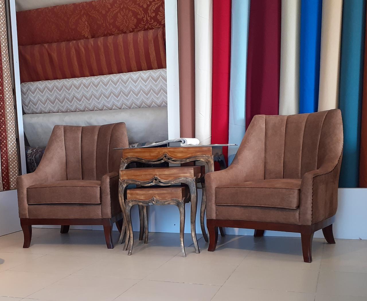 Classic Comfort – Pair of Brown Sofas - Rafay;s Interior