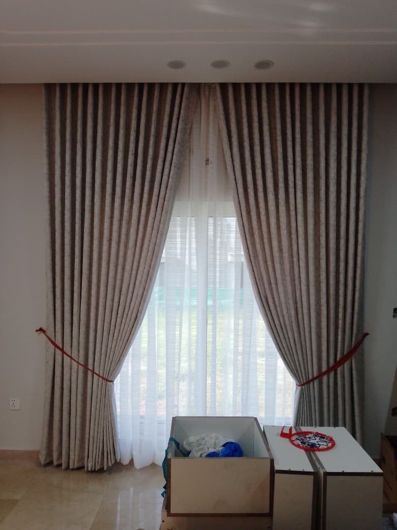 Golden Elegance Drapes - Rafay's Interior