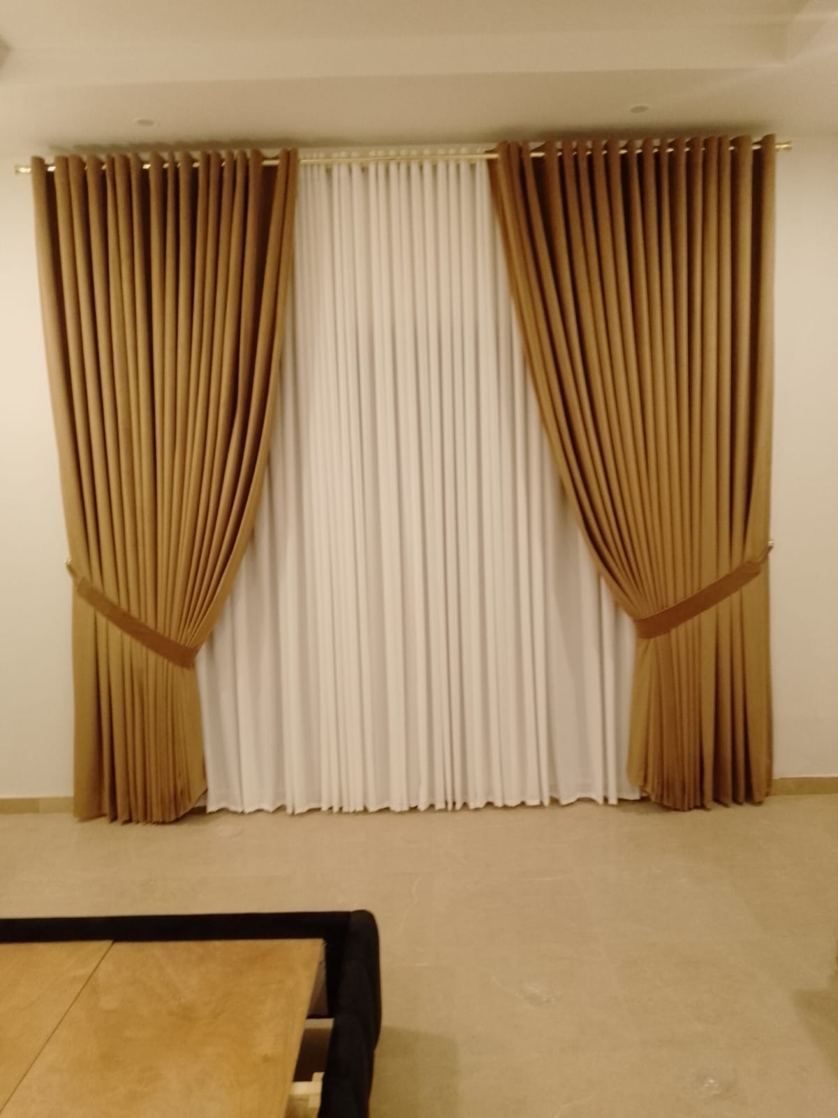 Velour Mocha Mist Curtains - Rafay's Interior