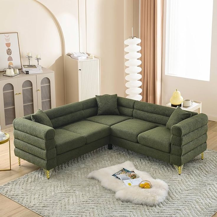 Fresh Elegance – Light Green Sofa - Rafay's Interior